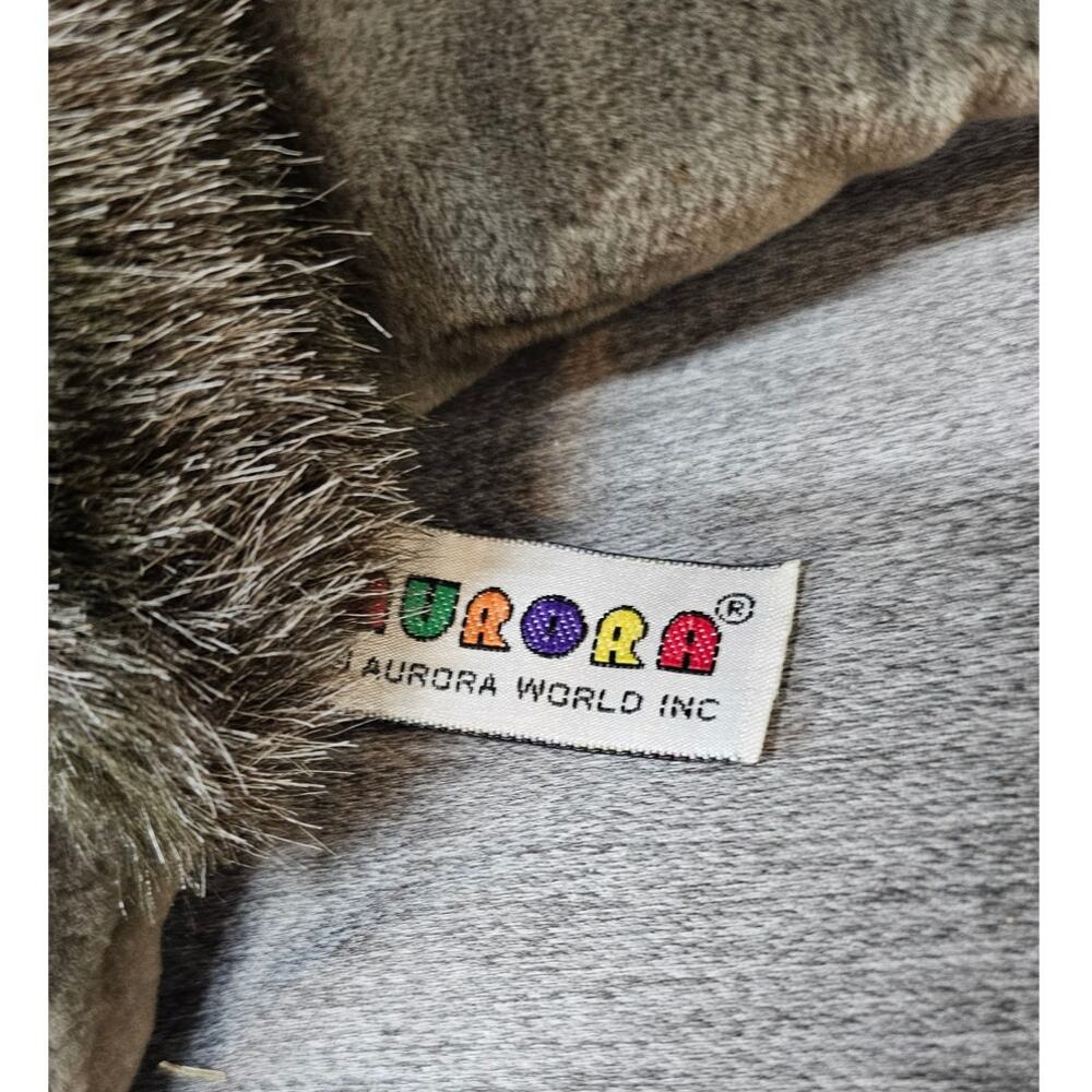 Aurora Armadillo Plush Stuffed Animal Toy Furry Grey 15 inches Ant Eater - Picture 6 of 7